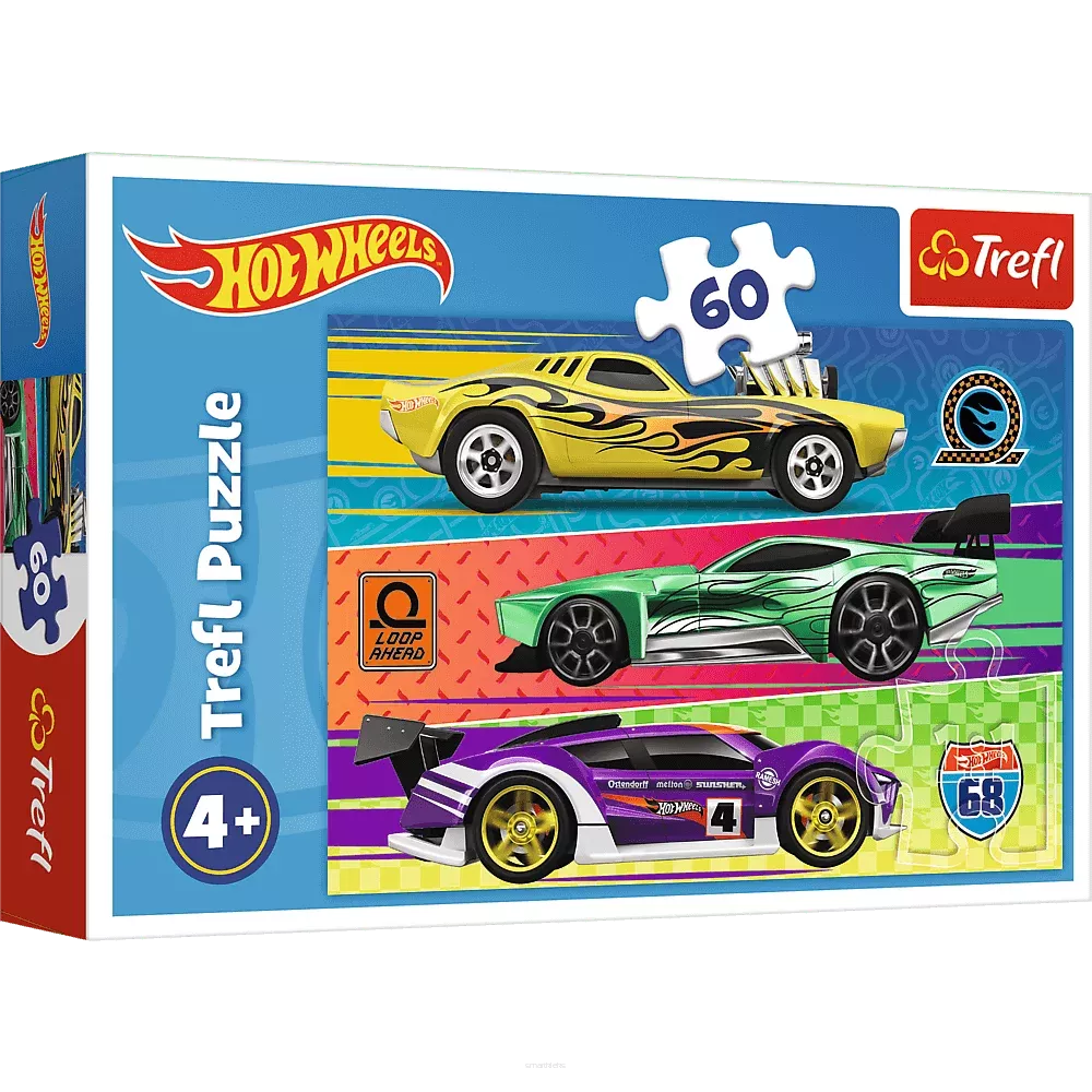 Puzzle Trefl 60 Elementów Hot Wheels, Wyścig smartkleks.pl