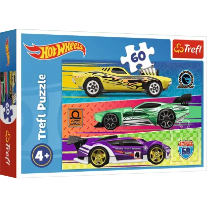 Puzzle Trefl 60 Elementów Hot Wheels, Wyścig