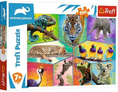 Puzzle Trefl 200 Elementów Animal Planet w Egzotycznym Świecie