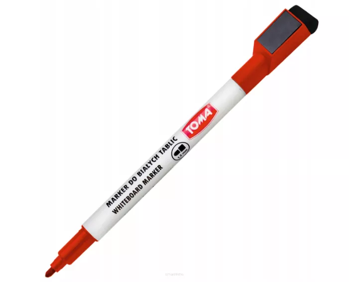 Marker Do Białych Tablic Suchościeralnych TOMA CZERWONY smartkleks.pl