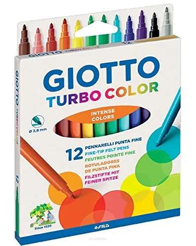 Flamastry Giotto Turbo Color 12 Kolorów Fila