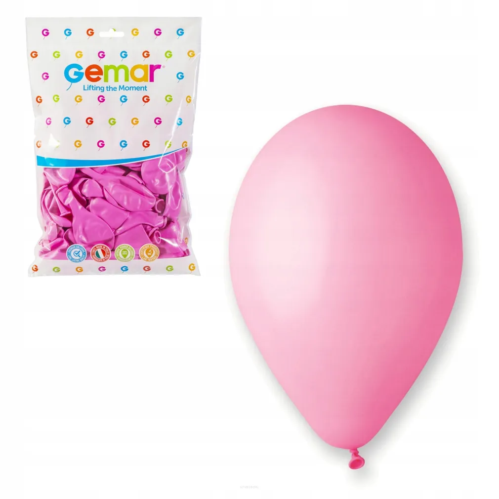 Balony 100 sztuk Pastelowe Różowe Gemar   SmartKleks.pl