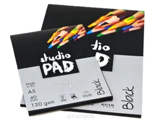SMLTArt Studio Pad BLACK A5 120gsm 40ark