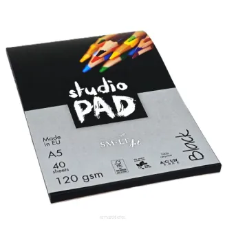 SMLTArt Studio Pad BLACK A5 120gsm 40ark