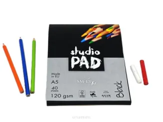 SMLTArt Studio Pad BLACK A5 120gsm 40ark