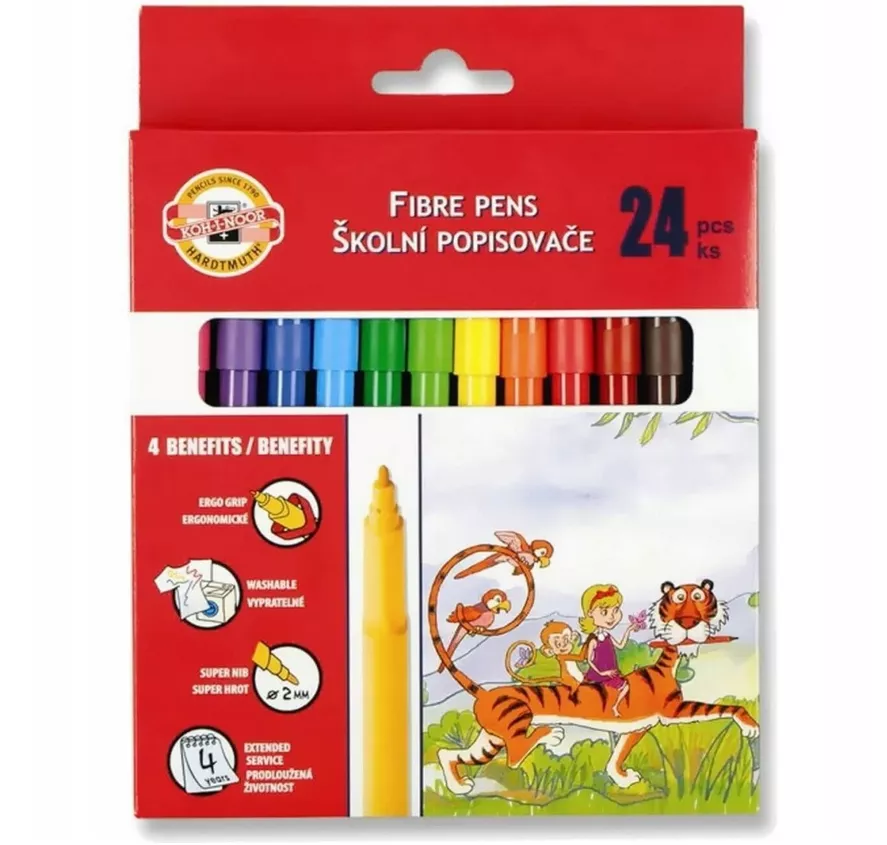 Flamastry Mazaki Koh-I-Noor 24szt smartkleks.pl