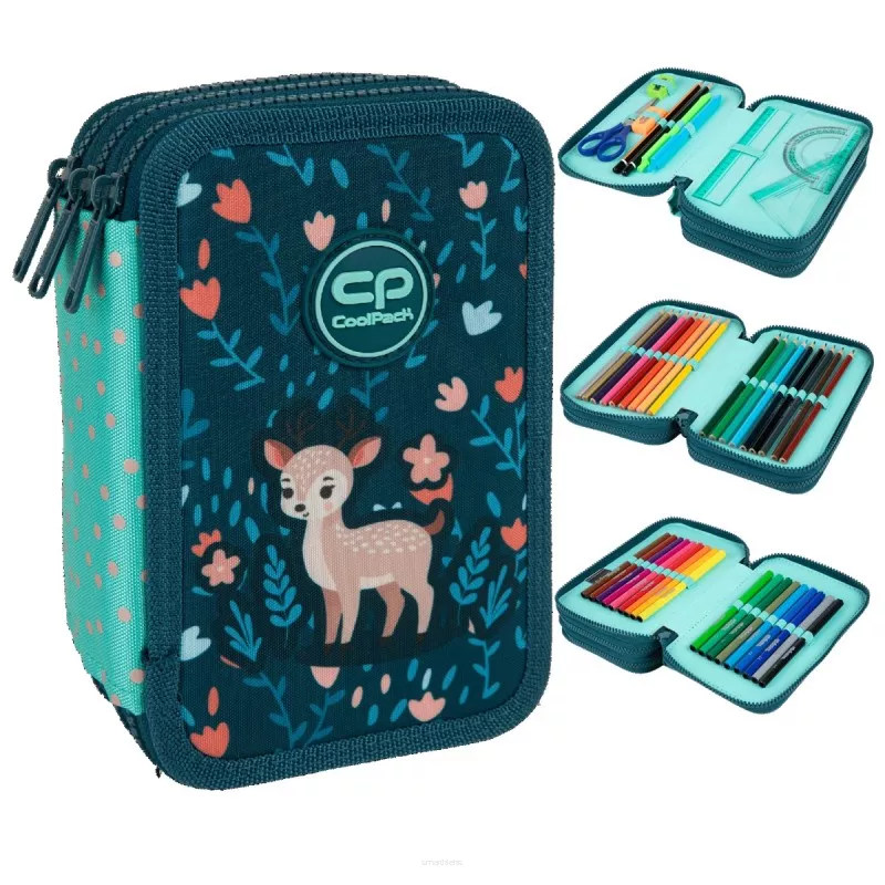 Piórnik potrójny z wyposażeniem Jumper 3 COOLPACK, DEER