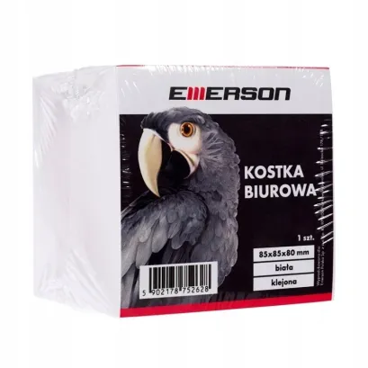 Kostka biurowa biała klejona 85x85x35mm Emerson