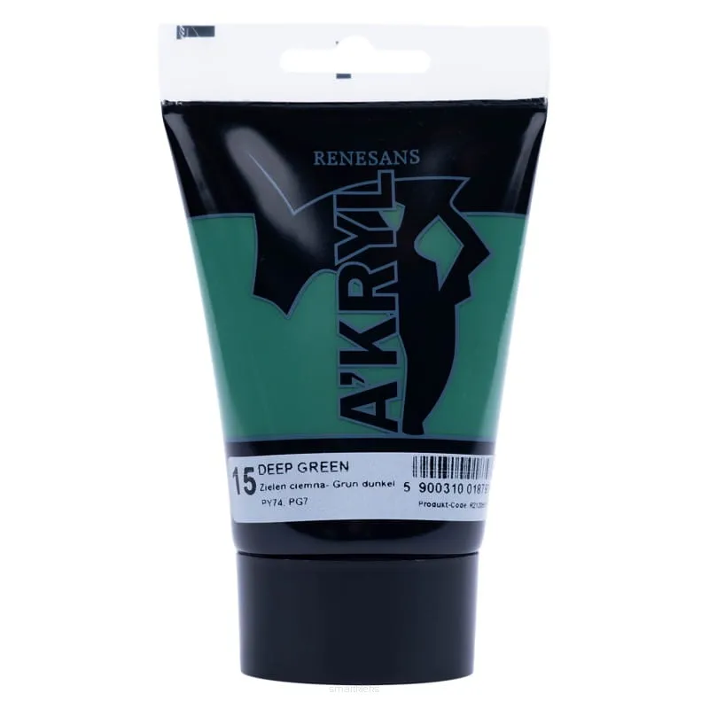 Farba Akrylowa Renesans 100ml 15 Zieleń Ciemna