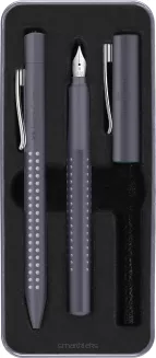 Zestaw Prezentowy GRIP 2010 Pióro Wieczne i Długopis Gray smartkleks.pl