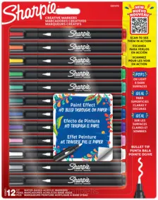 Markery Akrylowe Sharpie 12szt + serce i jajko do zdobienia - 8