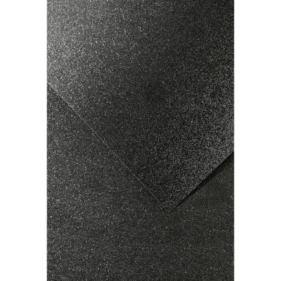 Karton Ozdobny Brokatowy Czarny Galeria Papieru 1 Arkusz