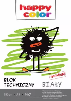 Blok techniczny A4 Biały Premium happy color - 2