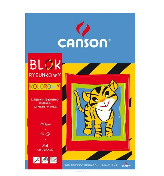 Blok Rysunkowy Kolorowy A4 Canson 80g/m2