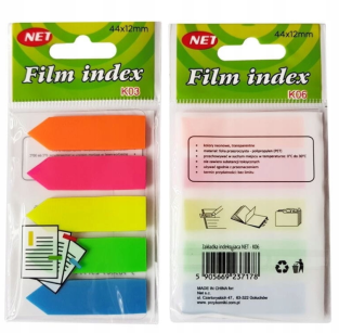 Zakładki Indeksujące 5 Kolorów NET 44x12mm