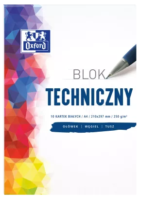 Blok techniczny biały - Oxford A4