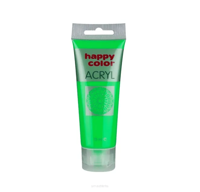 Farba Akrylowa Happy Color 75ml Zielona Fluo 501