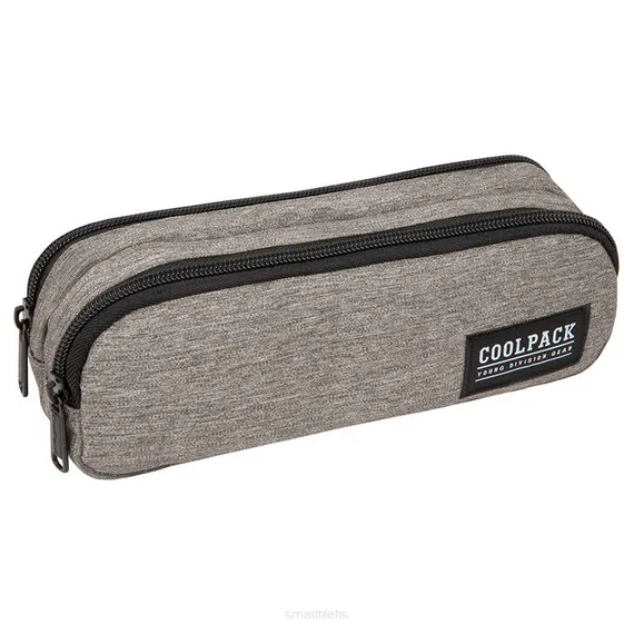 Piórnik Saszetka Podwójna Prostokątna CoolPack Clio Snow Grey