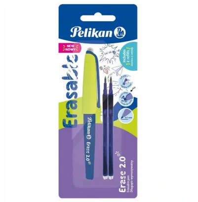 Długopis Wymazywalny Żelowy Niebieski Pelikan + Wkłady