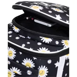 Plecak Tornister CoolPack Turtle Z Gwizdkiem Ratunkowym Daisy Black