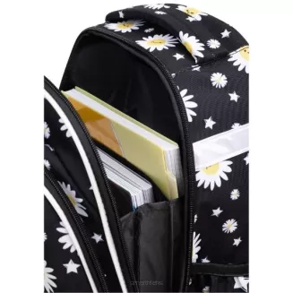 Plecak Tornister CoolPack Turtle Z Gwizdkiem Ratunkowym Daisy Black