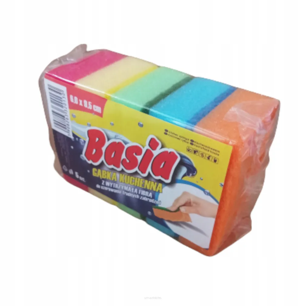 Gąbka Kuchenna do Mycia Naczyń Basia 5szt  SmartKleks.pl