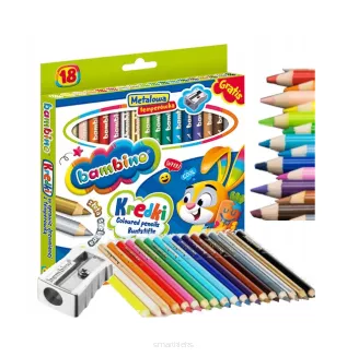 Kredki ołówkowe Bambino  Jumbo18 kolorów smartkleks.pl