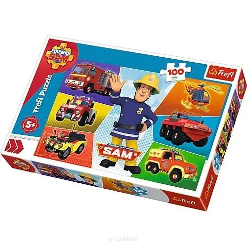Puzzle Trefl 100 Elementów Pojazdy Strażaka Sama SmartKleks.pl