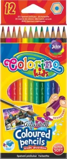 Kredki akwarelowe sześciokątne Colorino 12 kolorów
