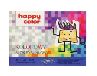 Blok Rysunkowy Kolorowy A4 Happy Color 80g/m2
