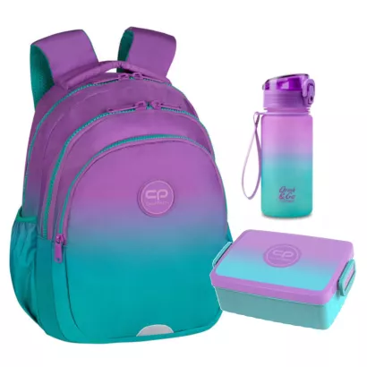 Zestaw Plecak CoolPack Jerry Blueberry Bidon Śniadaniówka