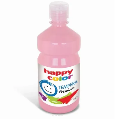 Farba Szkolna 500 ml Różowa Happy Color
