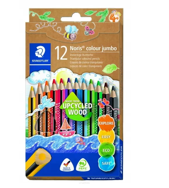 Kredki ołówkowe Staedtler Noris Colour Jumbo 12 kolorów smartkleks.pl
