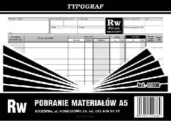 Rw Pobranie materiałów A5 samokop. Typograf