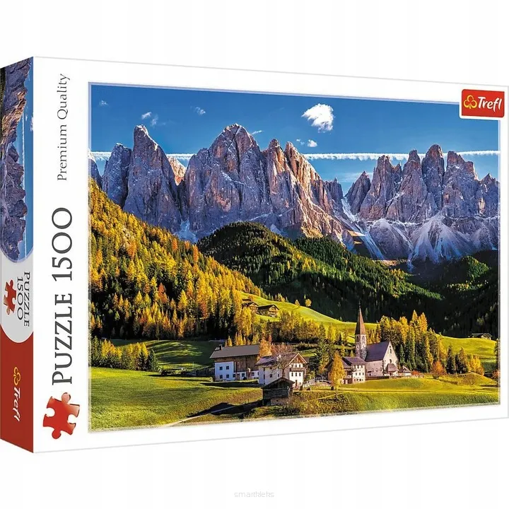 Puzzle Trefl 1500 Elementów Dolina we Włoszech Val di Funes SmartKleks.pl
