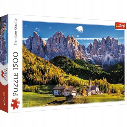Puzzle Trefl 1500 Elementów Dolina we Włoszech Val di Funes