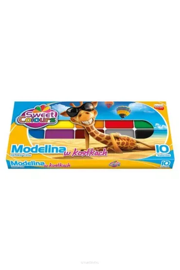 Modelina Koma Plastyczna 10 kolorów w kostkach Sweet Colours