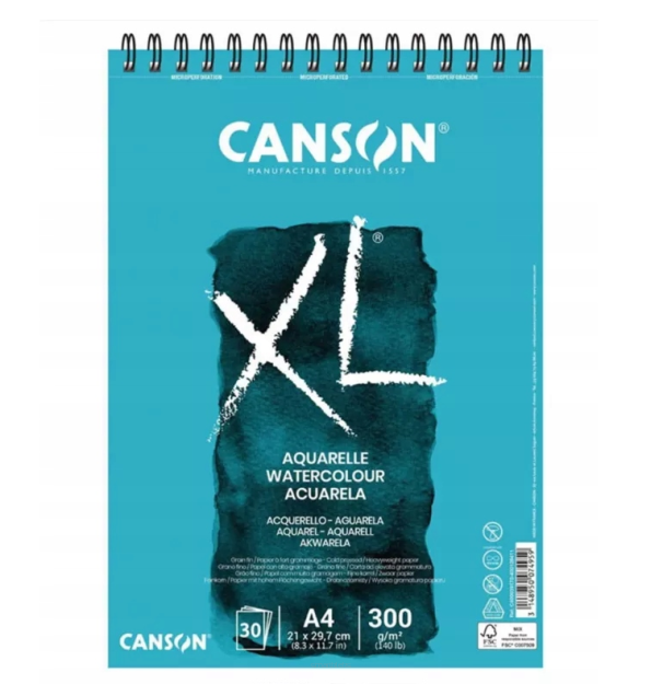Blok Akwarelowy Canson XL A4 300g/m2 smartkleks.pl