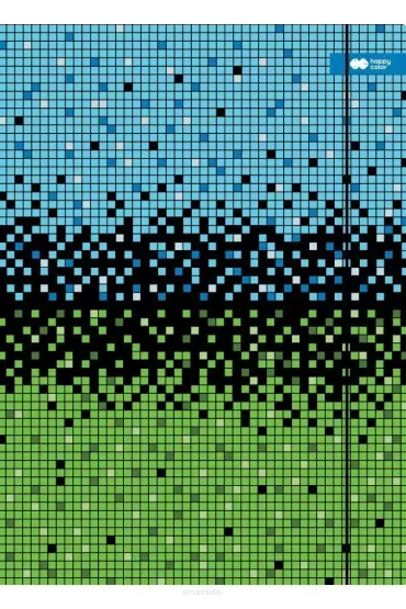 Teczka kartonowa z gumką, PIXI, niebiesko-zielona Happy Color