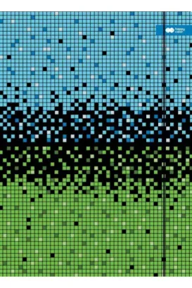 Teczka kartonowa z gumką, PIXI, niebiesko-zielona Happy Color