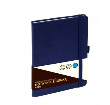 Notatnik z Gumką A5 Granatowy KWTRADE