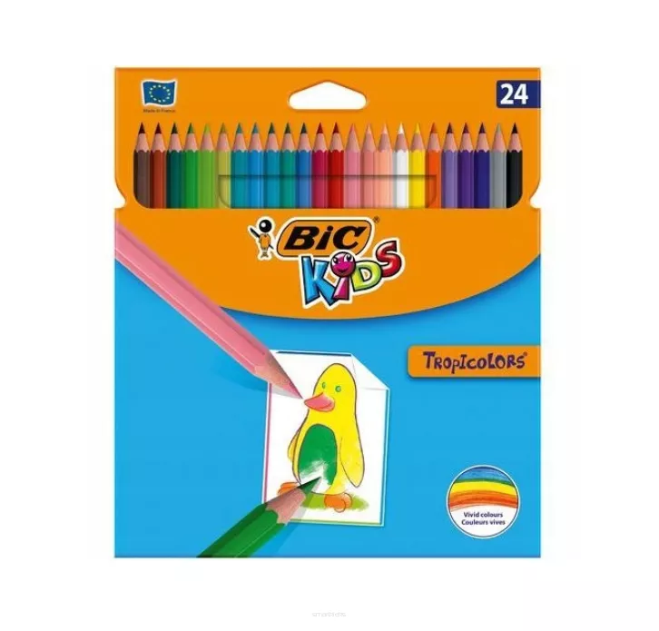 Kredki ołówkowe BiC Kids Tropicolors 24 kolory