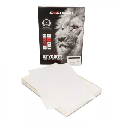 ETYKIETY EMERSON UNIWERSALNE 70 x 25.4 mm - 100 arkuszy