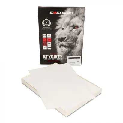 ETYKIETY EMERSON UNIWERSALNE 70 x 25.4 mm - 100 arkuszy