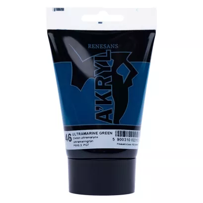 Farba Akrylowa Renesans 100ml 46 Zieleń Ultramaryna