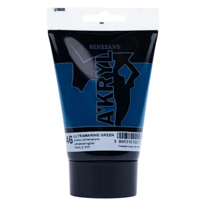Farba Akrylowa Renesans 100ml 46 Zieleń Ultramaryna