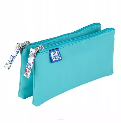 Piórnik Dwukomorowy Oxford Floral Pastel Zielony