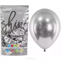 Balony 50 sztuk Błyszczące Srebrne Gemar