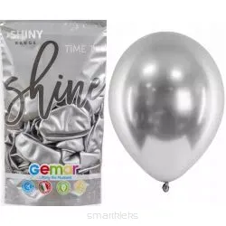 Balony 50 sztuk Błyszczące Srebrne Gemar
