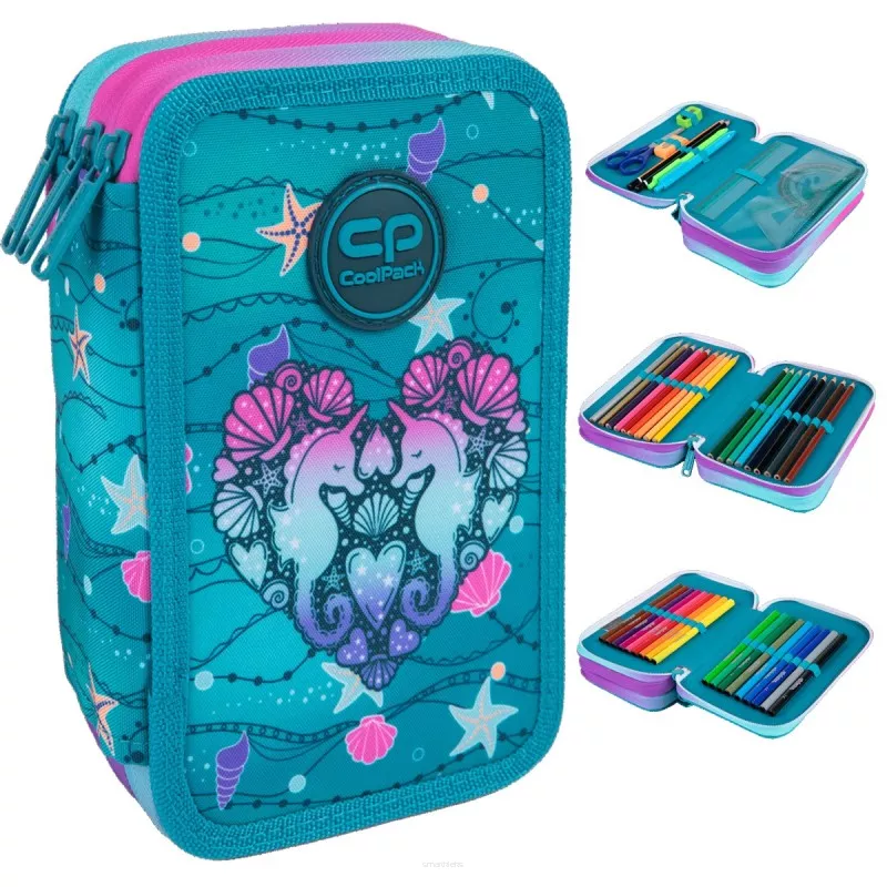 Piórnik potrójny z wyposażeniem Jumper 3 COOLPACK, SEAFISH